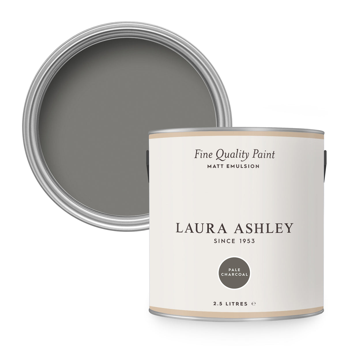 Laura Ashley Muurverf Mat - Pale Charcoal - Grijs - 2,5 liter