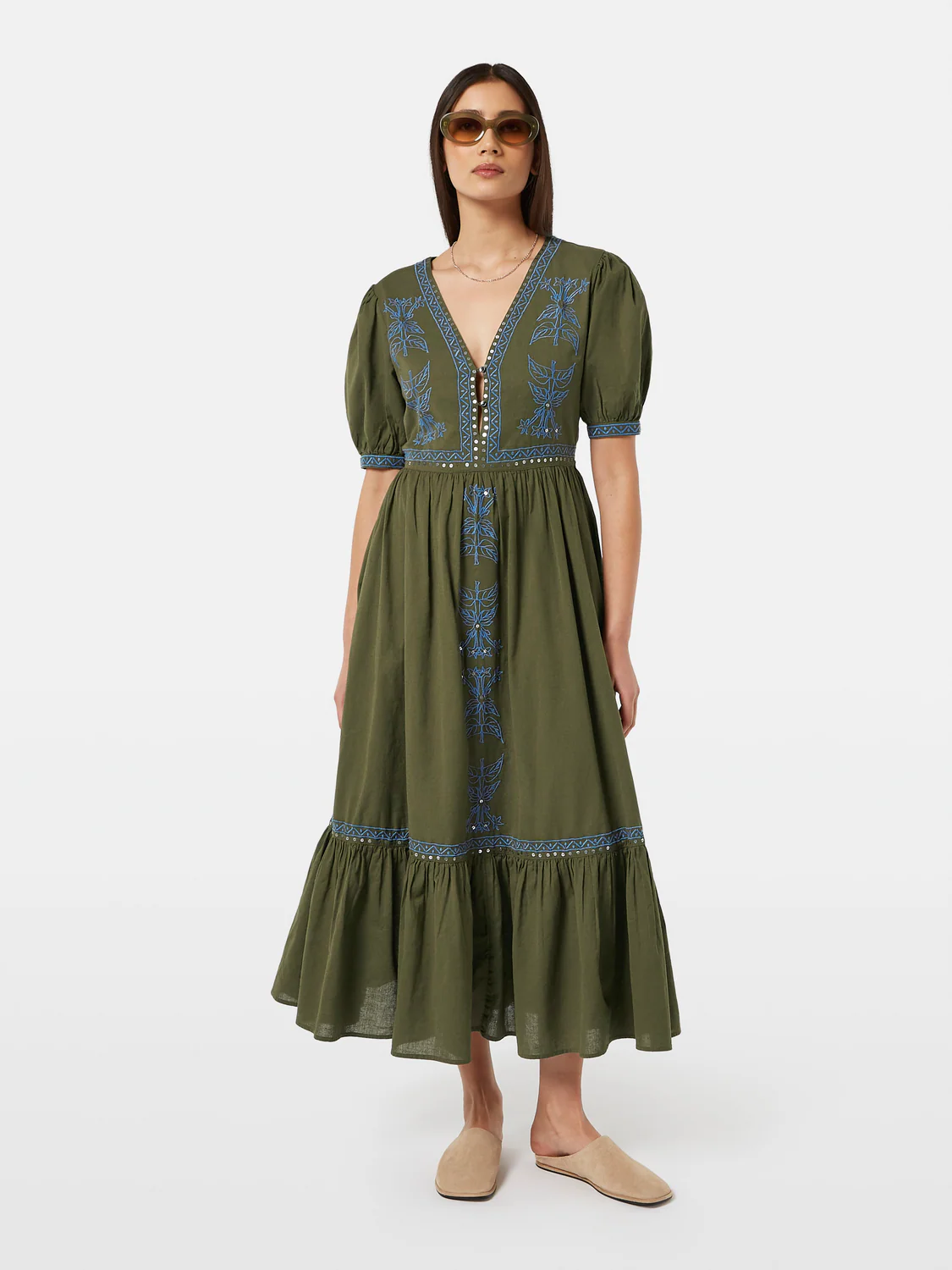 Embroidered Maxi Dress