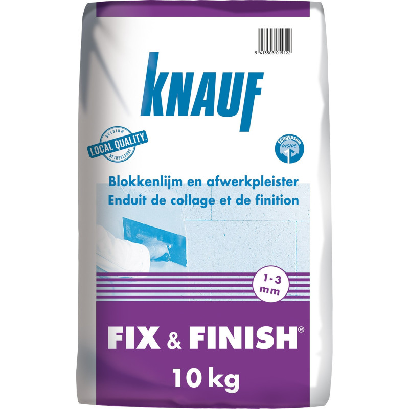 Enduit de collage et de finition Fix & Finish 10 kg KNAUF