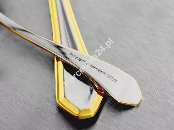 Komplet sztućców 24 cz. na 6 osób Hisar - Riva Gold (4.0/3.0 mm) złocone