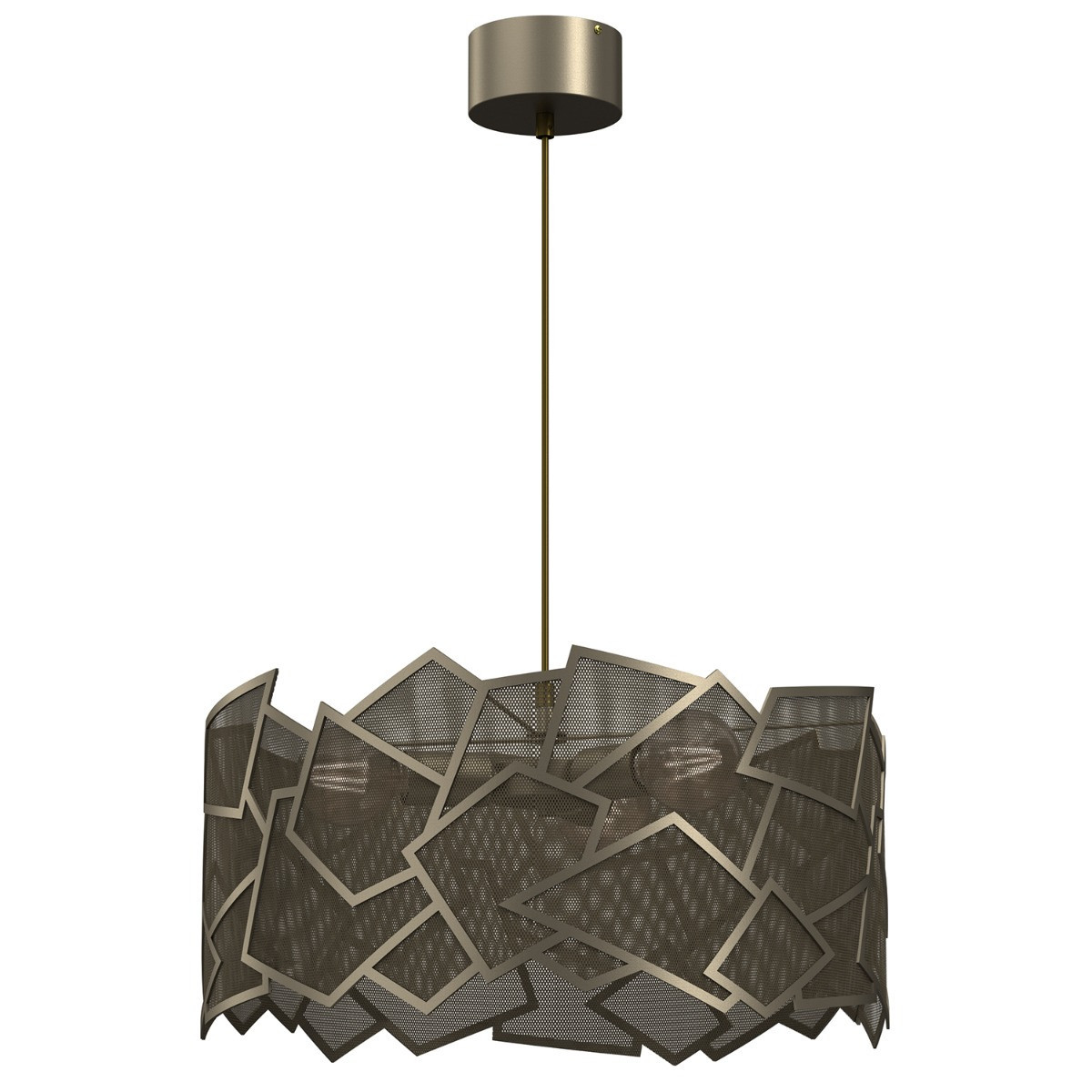 Lampa wisząca tytanowe złoto Camo 3xE27x15W wym: 110x49,5x49,5 cm Luminex