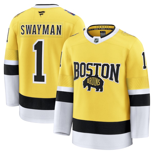 Jeremy Swayman Boston Bruins  2026 NHL Stadium Series Premium Jersey - Gold