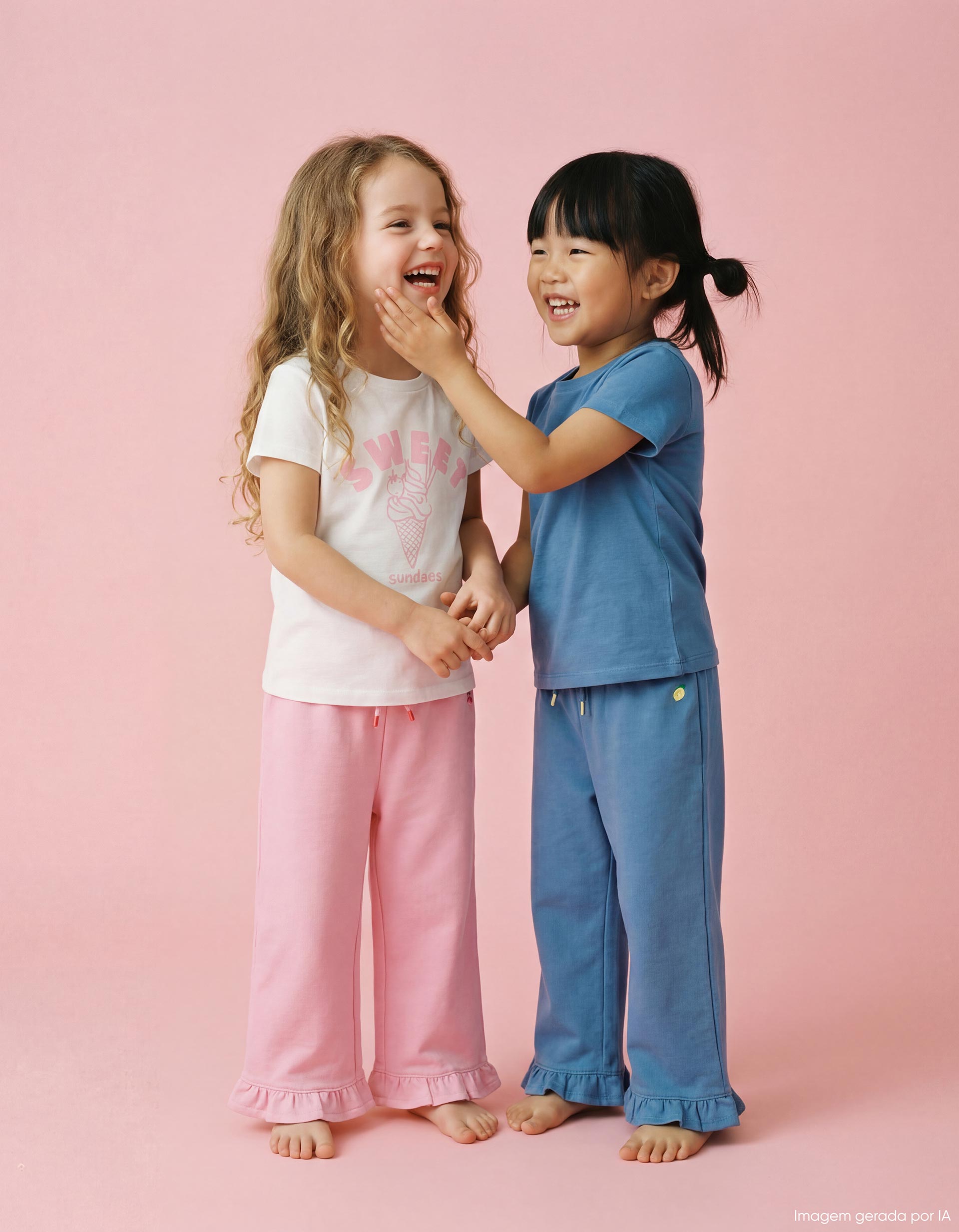 Pack 2 T-shirts, Menina, Azul