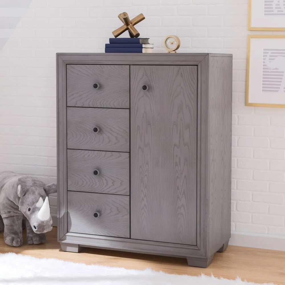 Simmons Kids Ravello 4 Drawer Combo Chest, Antique White