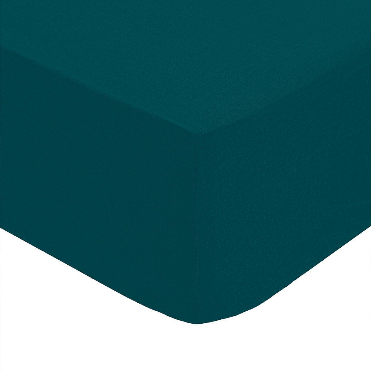 Fitted sheet, percale Aegean blue, 90x190 cm