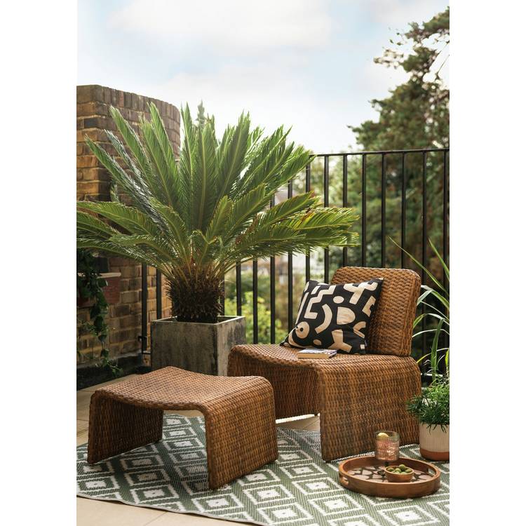 Habitat Kelham Rattan Effect Garden Chair - Brown