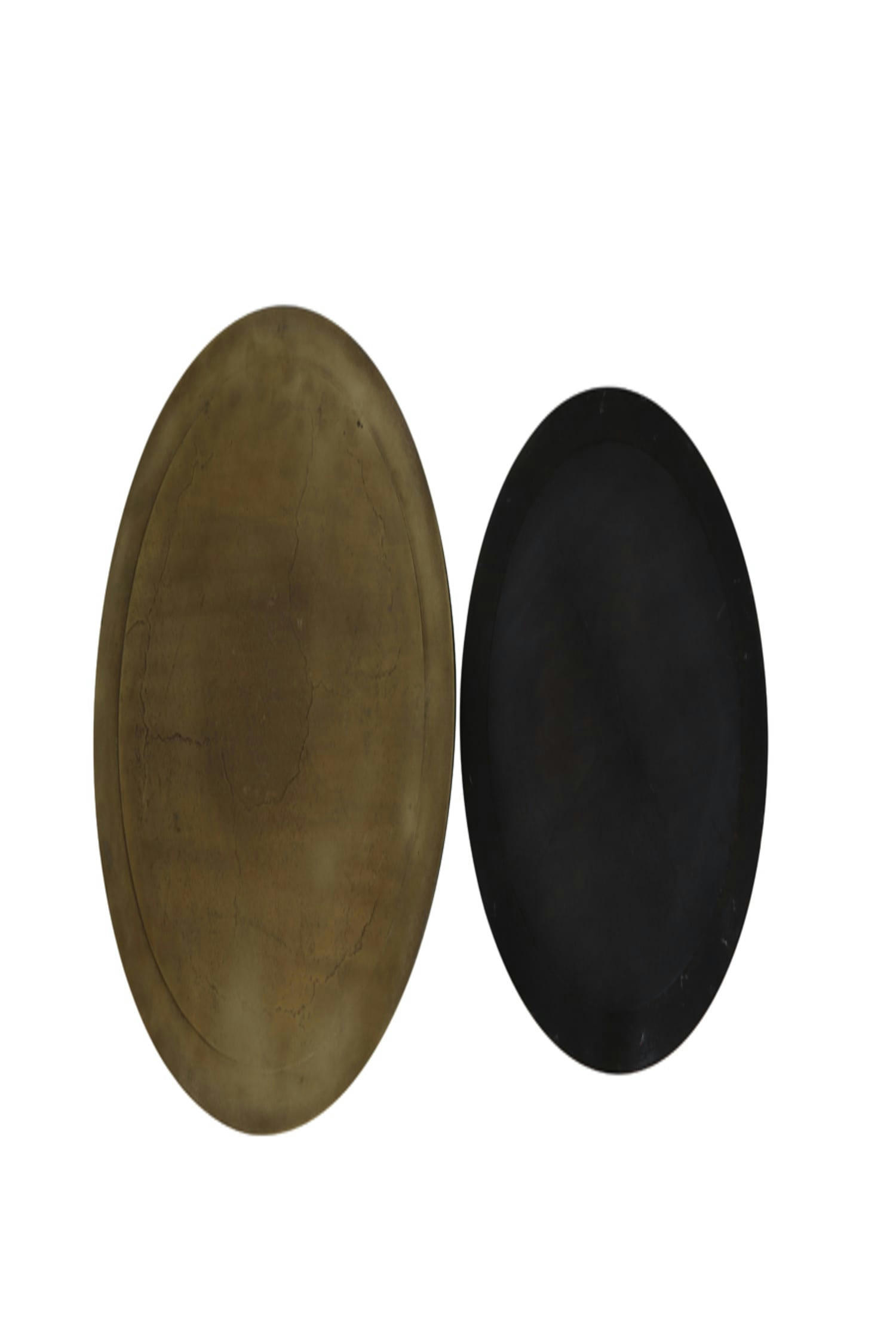 TALCA - Table d'appoint couleur or métal ø49cm