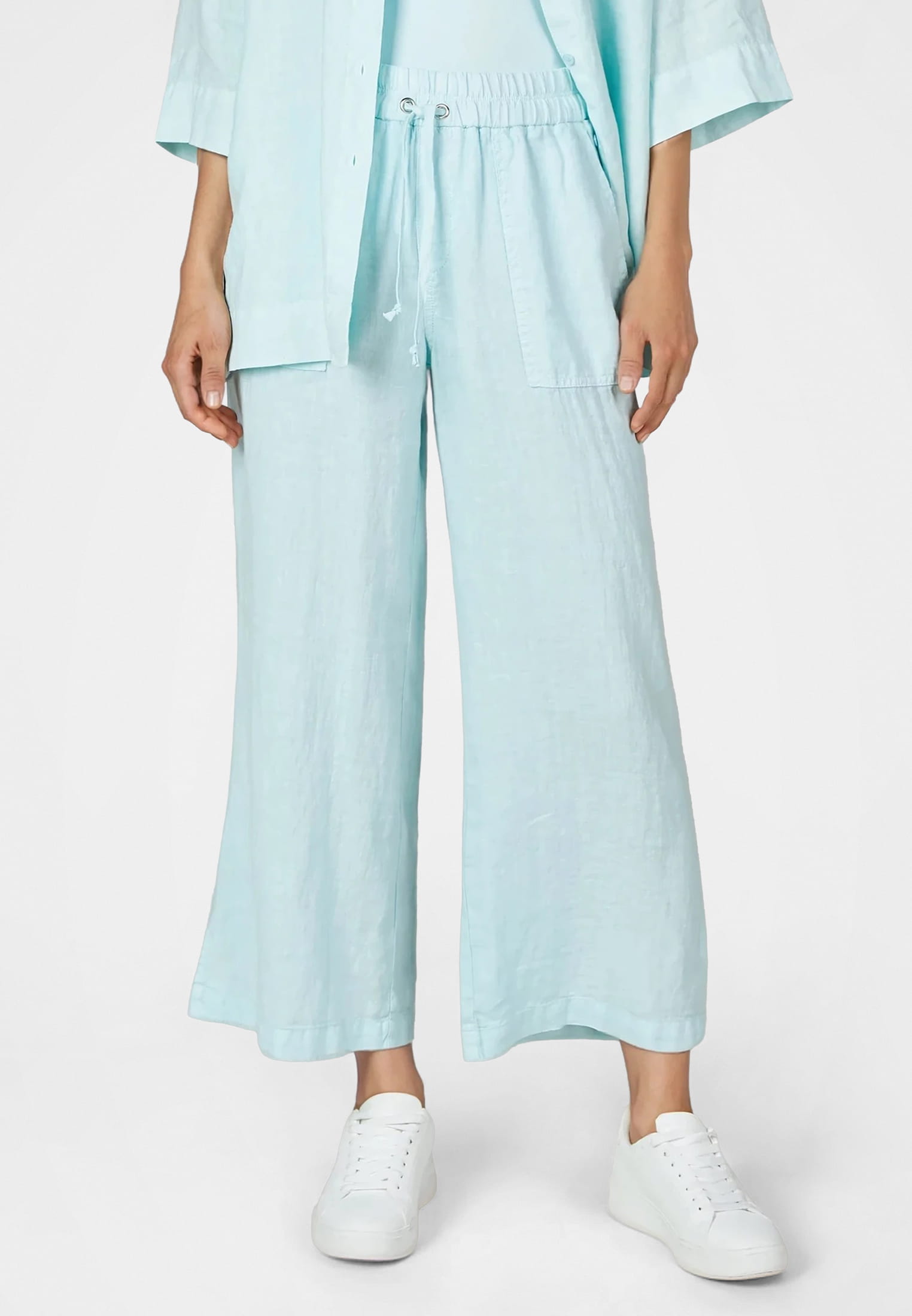 verkürzte Leinenhose