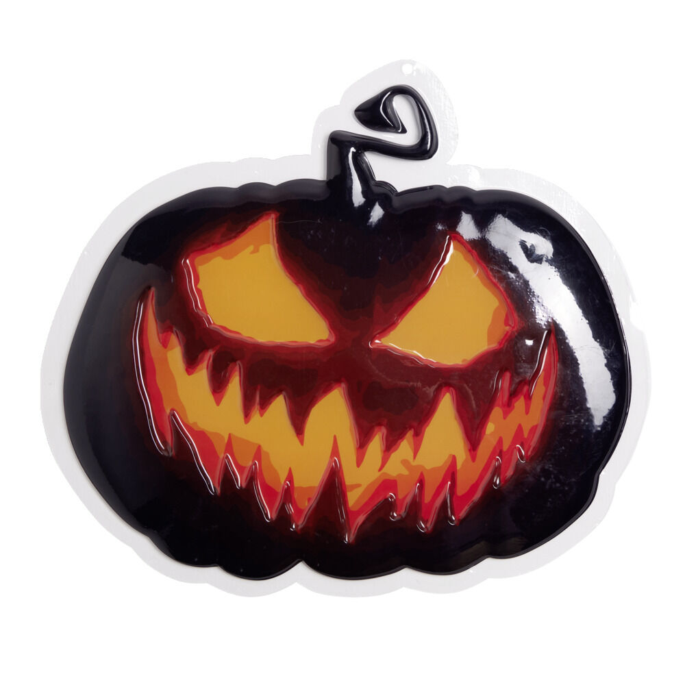 Pancarte à suspendre Halloween citrouille plastique