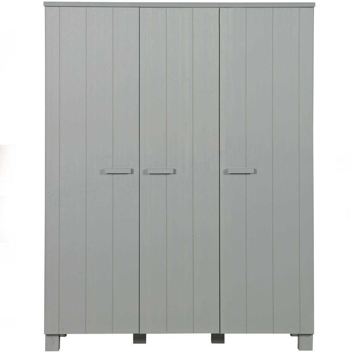 WOOOD 3-deurs kast Dennis - Grenen - Betongrijs - 202x158x55