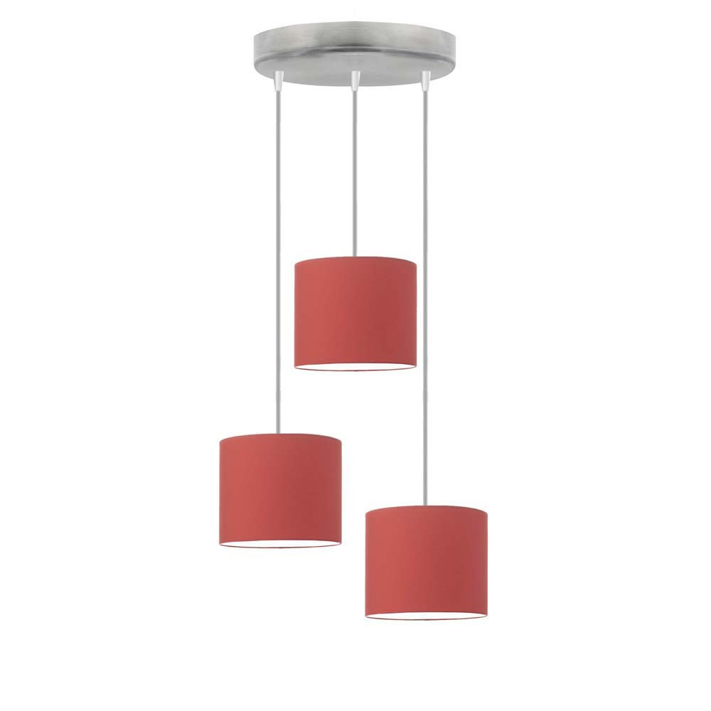 Lampa z regulacją PUEBLO 3 punkty Srebrny/ Czerwony