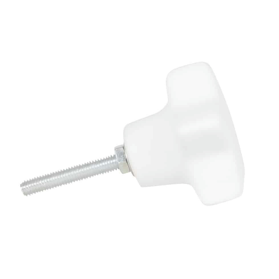 - Bouton de porte en céramique blanche