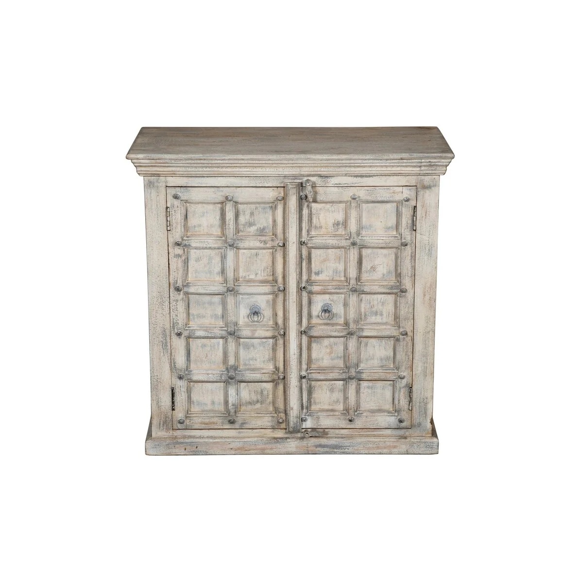 Dale White Distressed Antique 2 Door Accent Cabinet