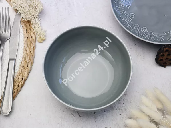 Serwis obiadowo-herbaciany na 6 osób (26 el) Lubiana - Hanami Klasyczna Biel / Kamienna Szarość