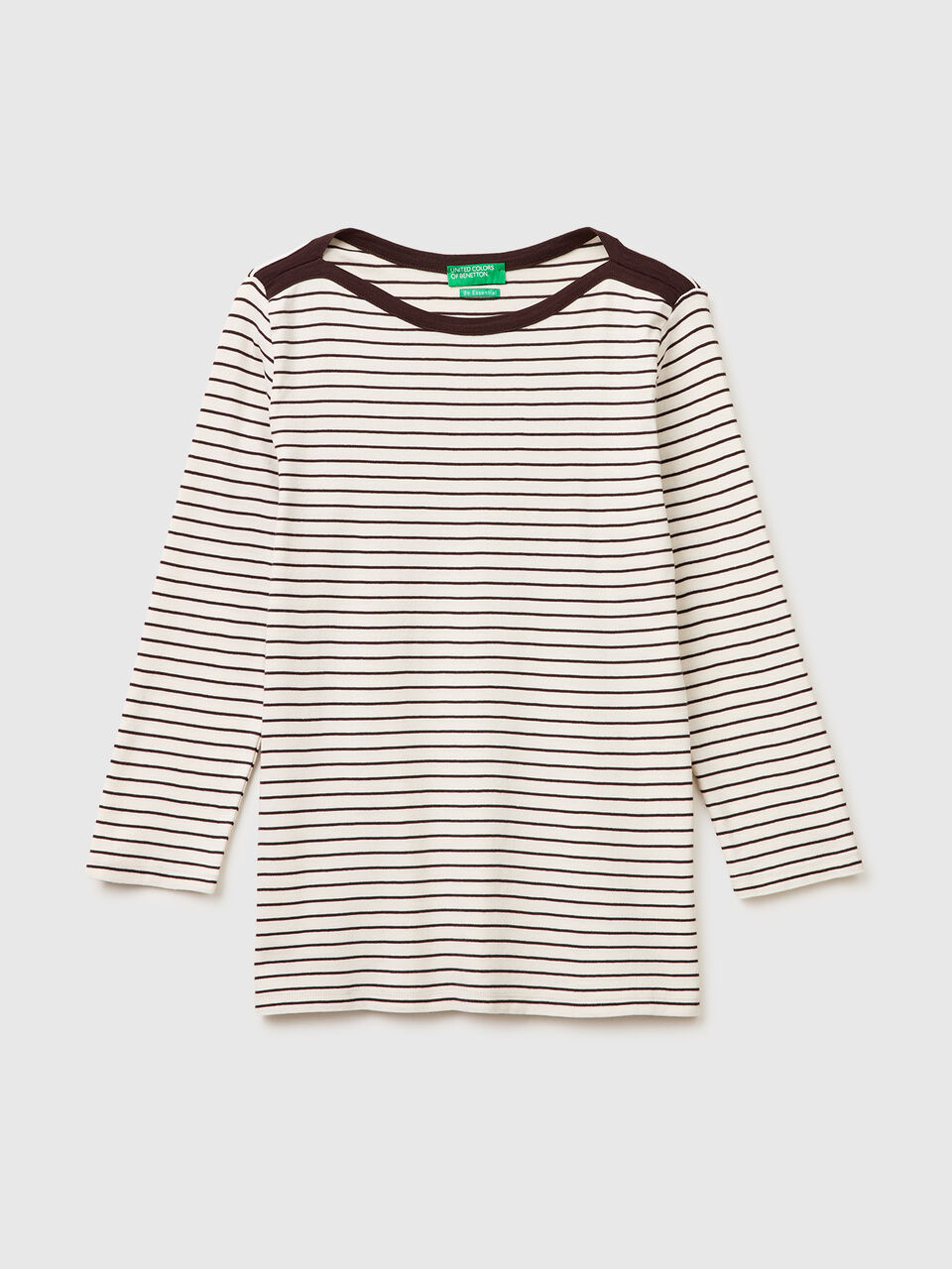 Striped t-shirt with boat neck
