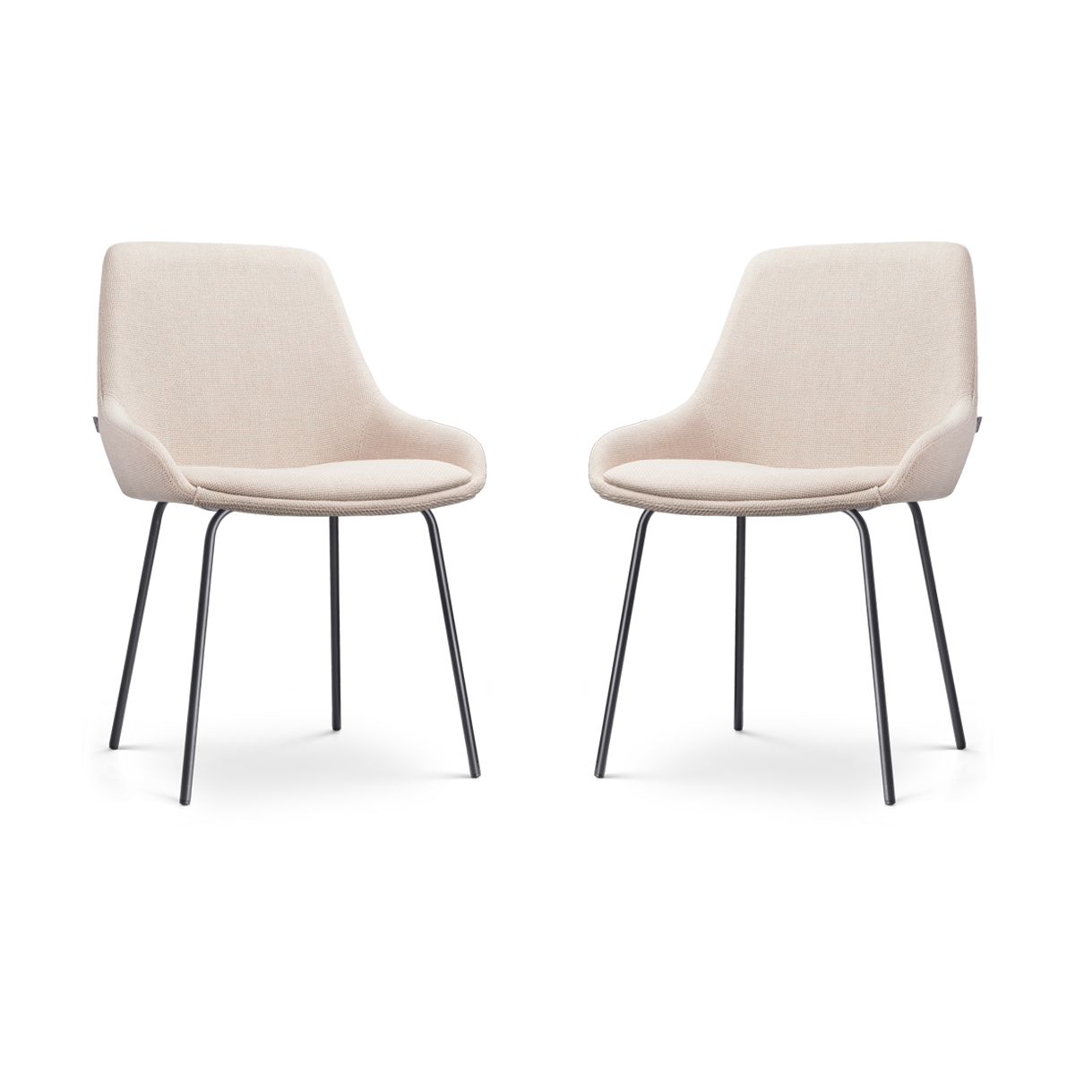 Nolon Nora-Isa Eetkamerstoelen Set van 2 - Beige - Zwart