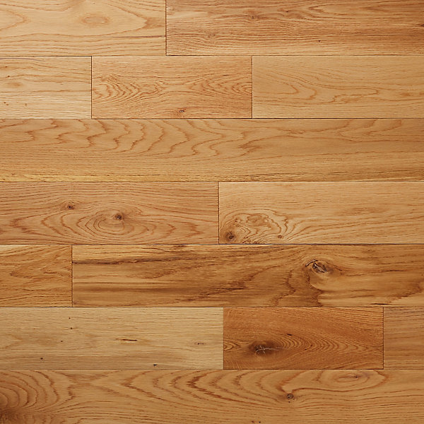 Parquet massif clipsable en chêne GoodHome Laholm finition vernis mat coloris naturel