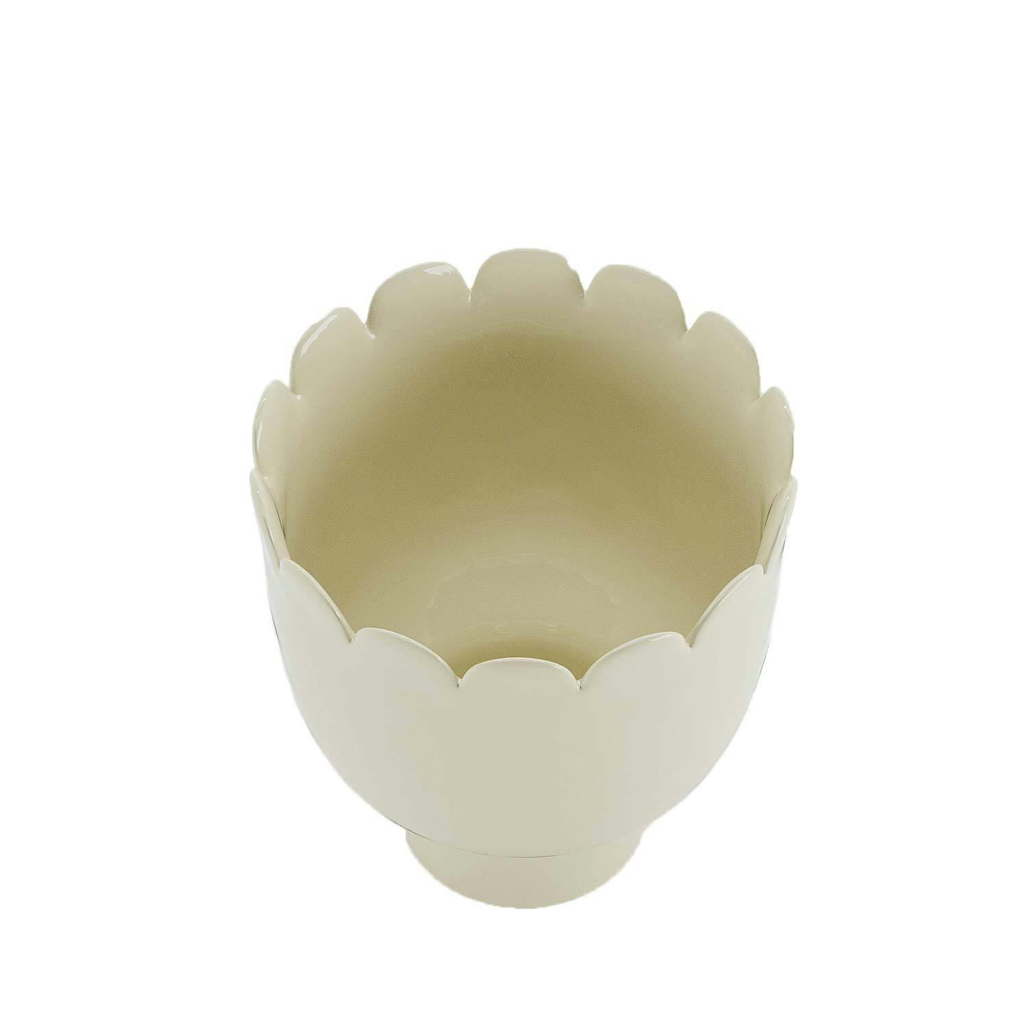 MARCEAU - Vase forme tulipe en céramique crème