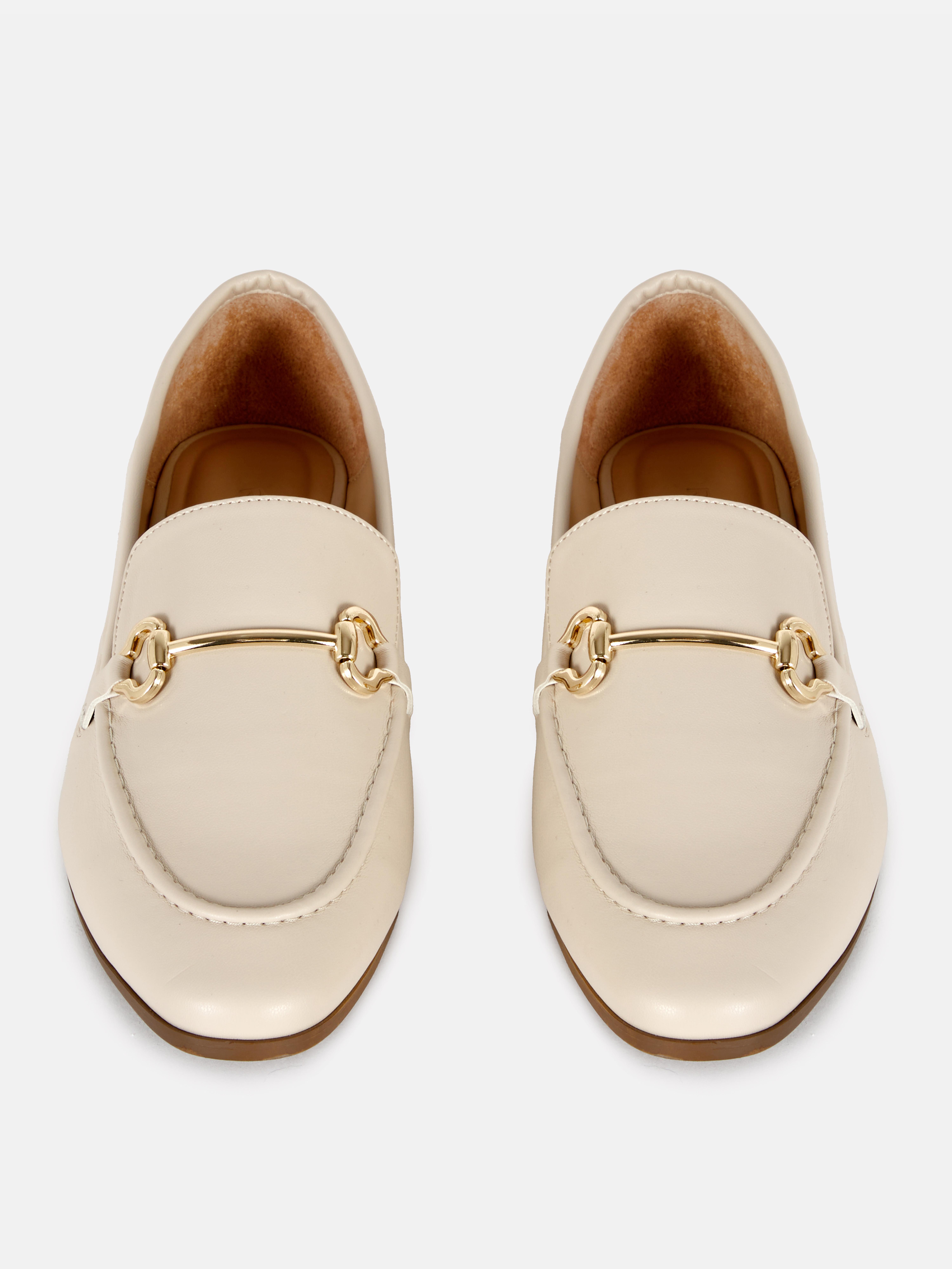 Faux Leather Snaffle Loafers