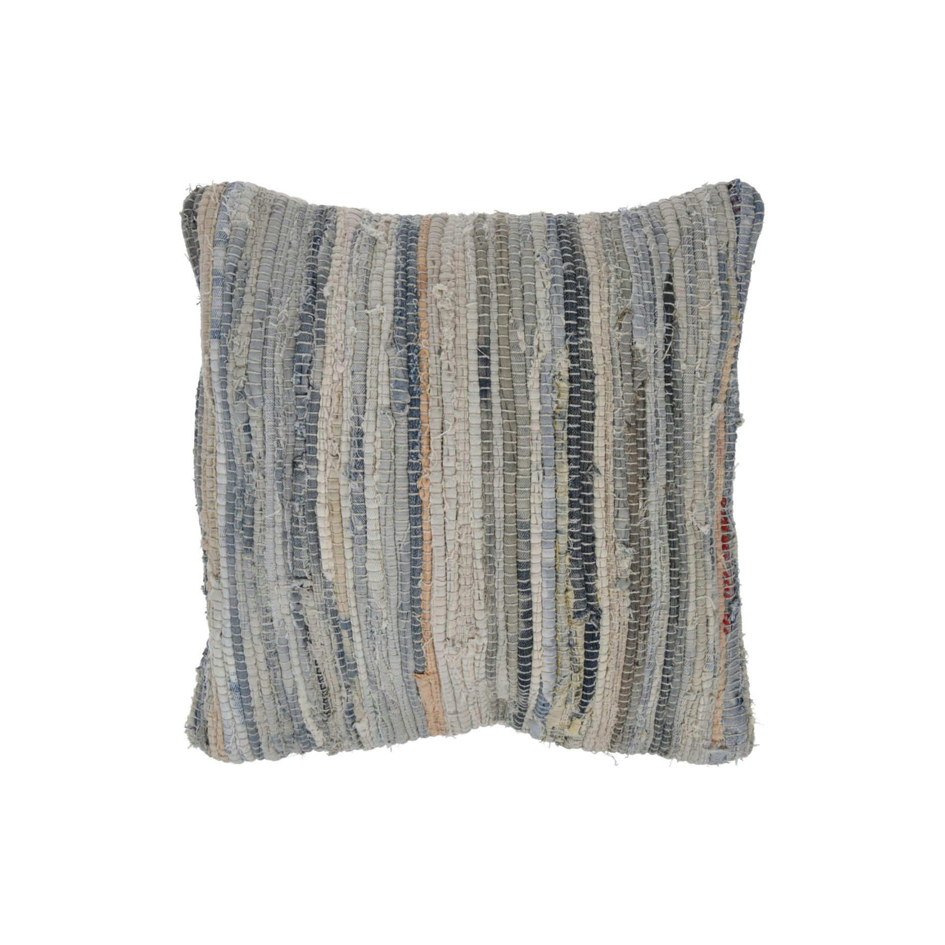 - Coussin décoratif amovible en coton beige 45x45 cm