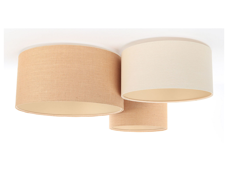 Lampa sufitowa Boho 3-punktowa beżowa
