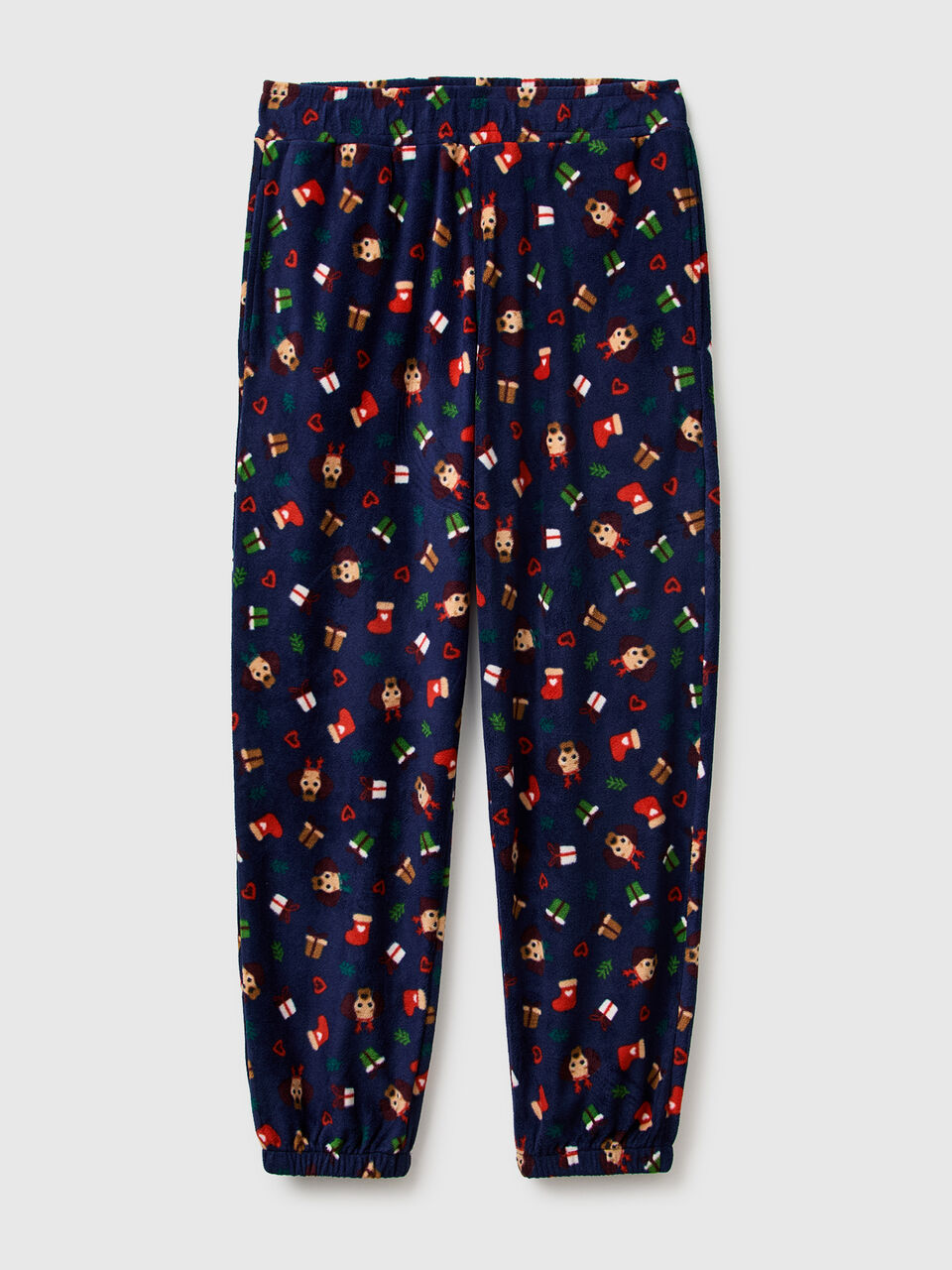 Fleece trousers with Christmas print