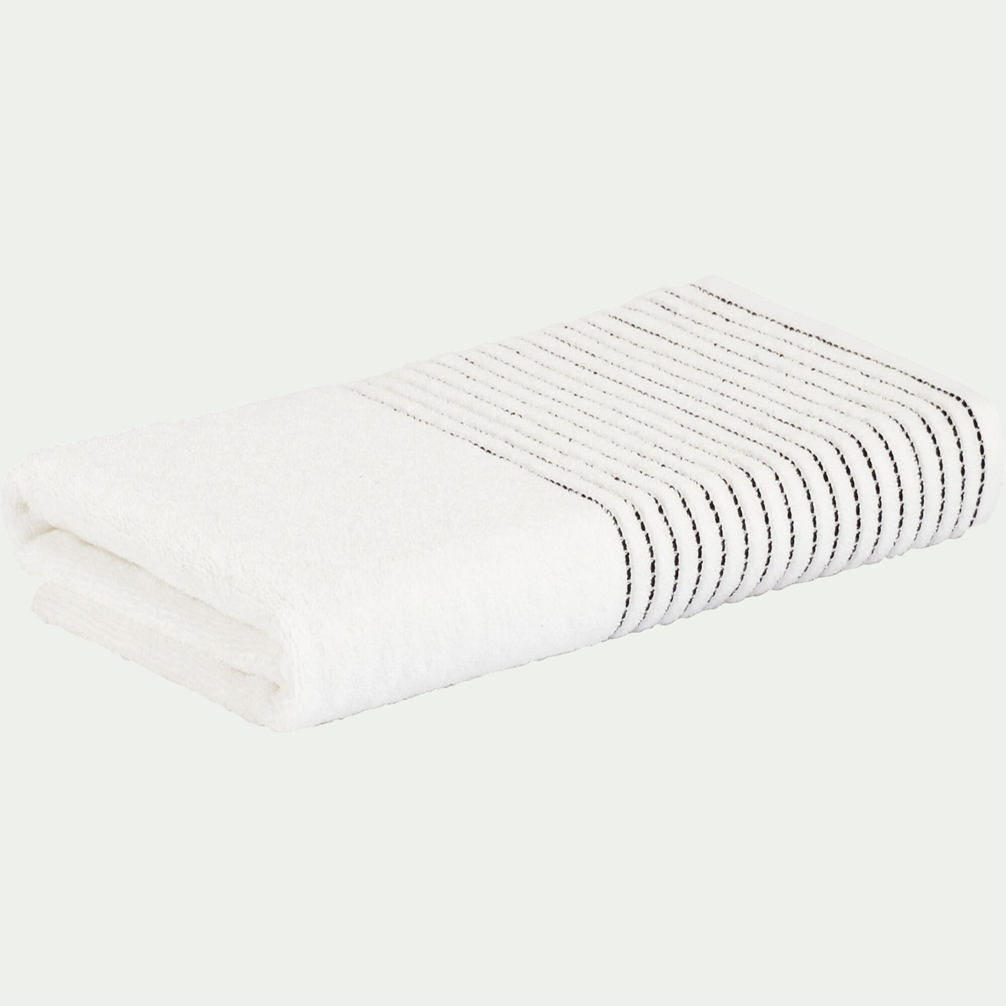 RHODES - Drap de douche en coton - blanc ventoux 70x140cm