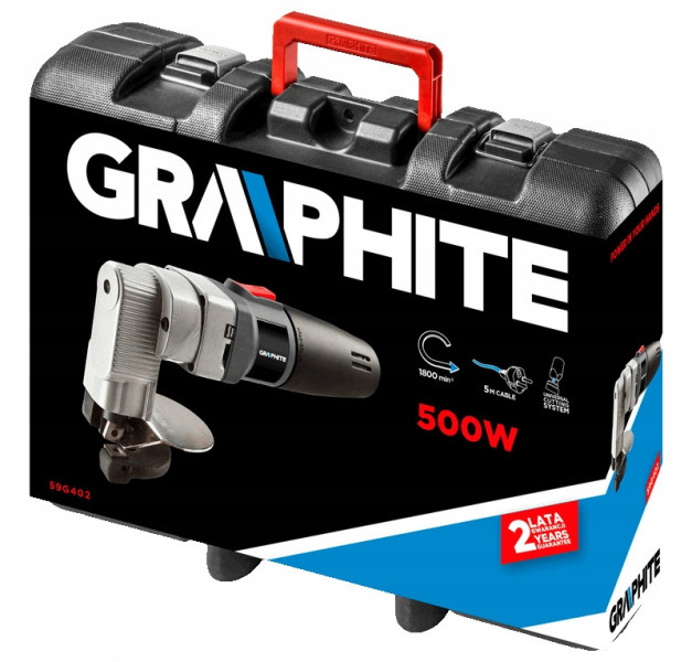 Nożyce do blachy prostej 500W, GRAPHITE 59G402
