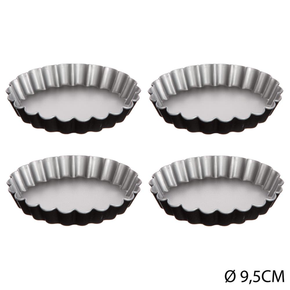Conjunto 4 formas para tarte 9,5cm