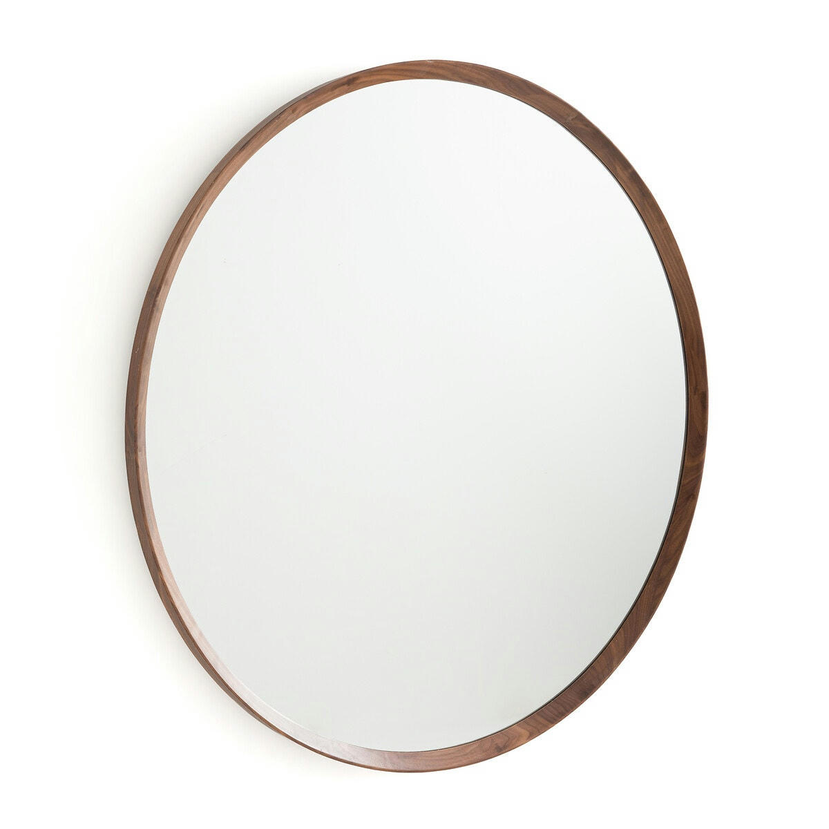 Miroir rond noyer massif, Diam 100cm, Orion