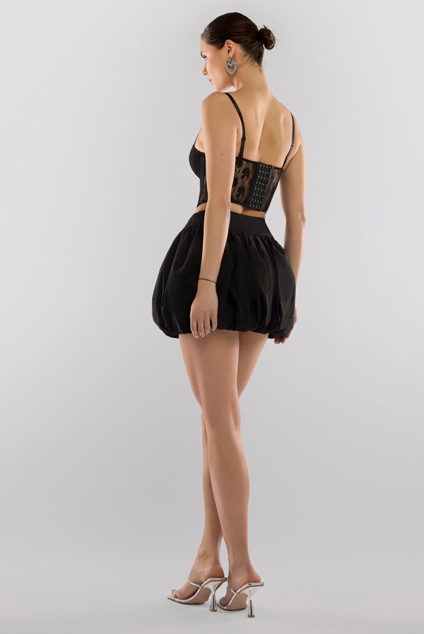 Goddiva Bengaline Balloon Mini Skirt