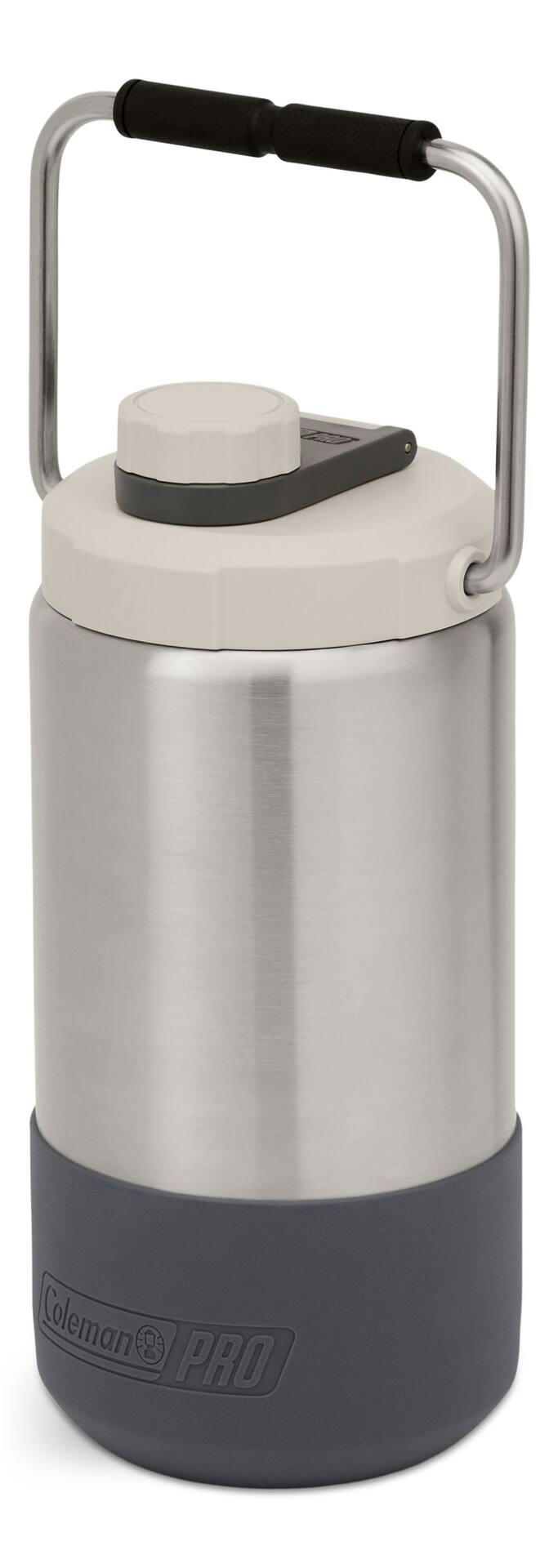 Coleman Pro Stainless Steel Beverage Jug with Handle, 1/2 Gallon