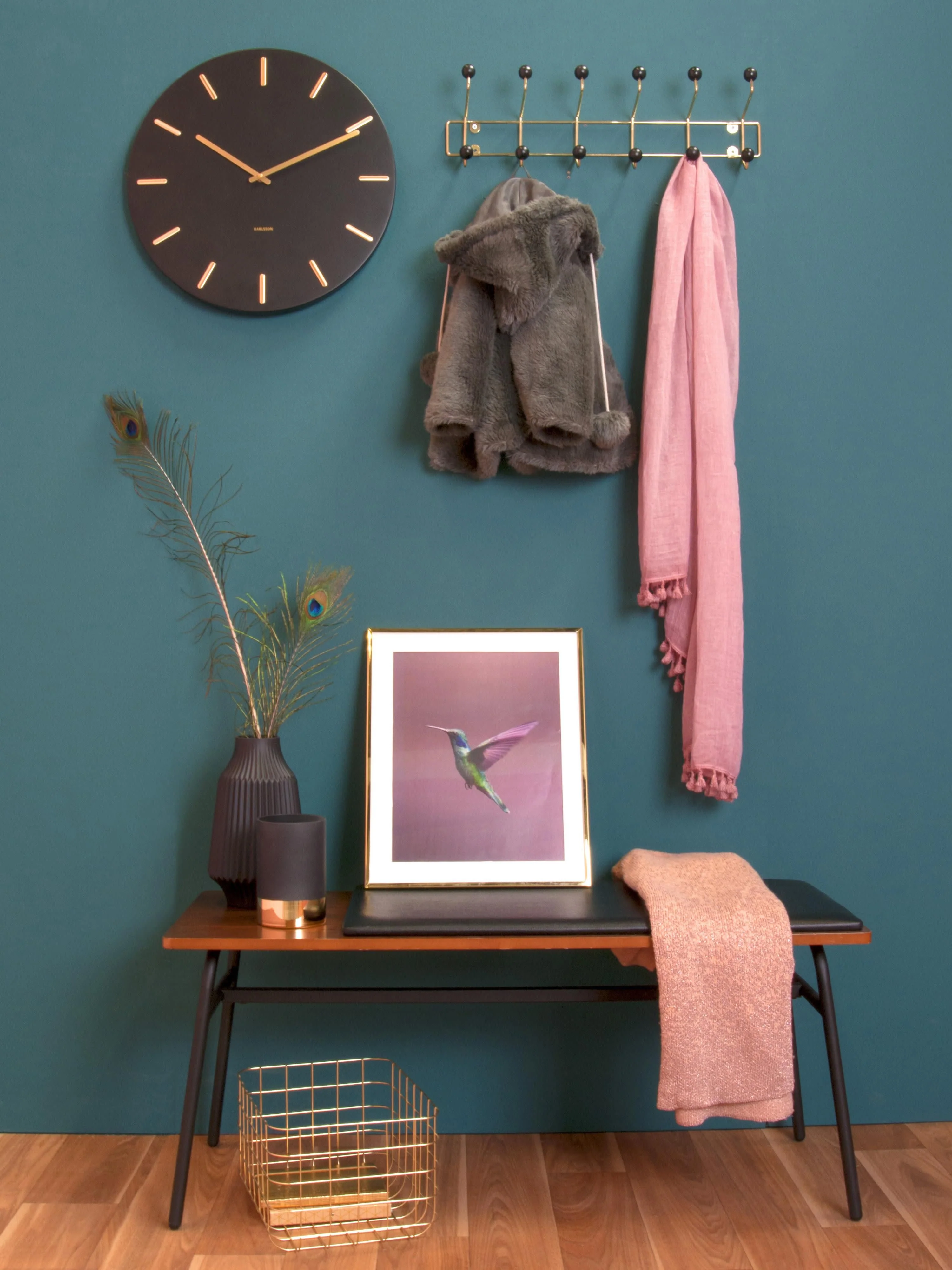 Wandgarderobe Saturnus aus Metall