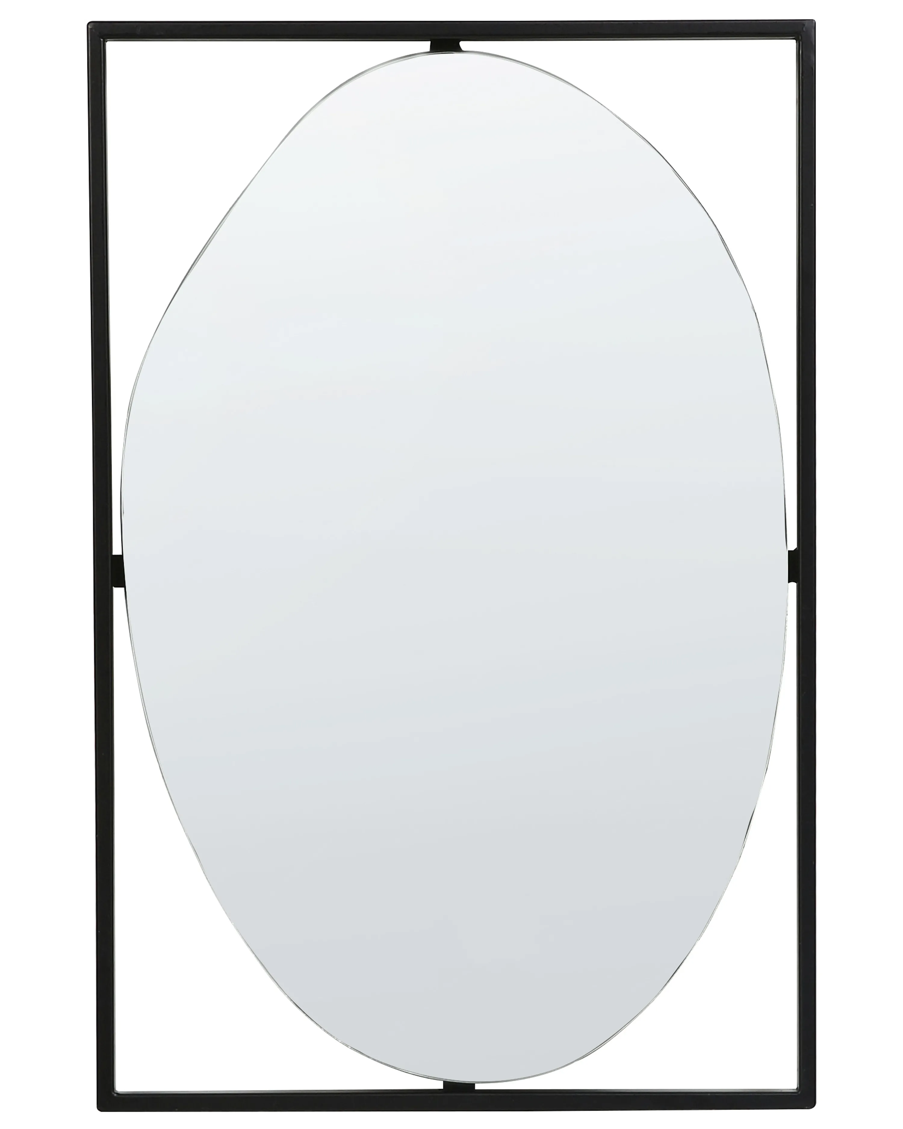 Wall Mirror NIBELLE 40 cm 60 cm Metal Black