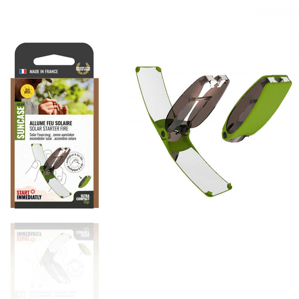 - Briquet solaire suncase gear plastique vert