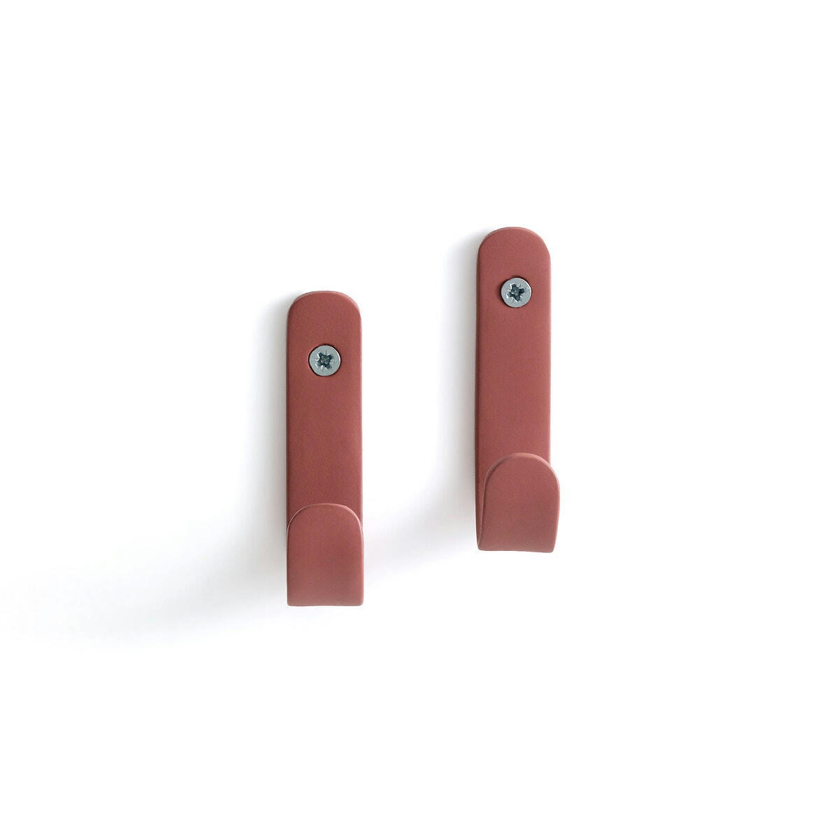 Lot de 2 patères en métal acier, Hiba