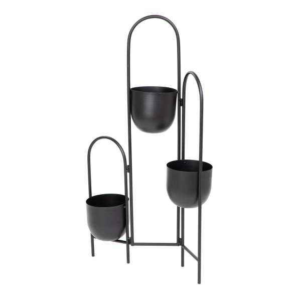 Kwietnik FLOERO metalowy czarny 49x14x80 cm HOMLA
