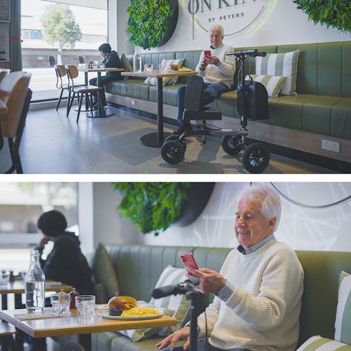 NNEMB Knee Scooter Walker-10 Tyres-Dual Brakes-Bag-Broken Leg Ankle Foot Mobility-Crutches Alternative-Titanium colour