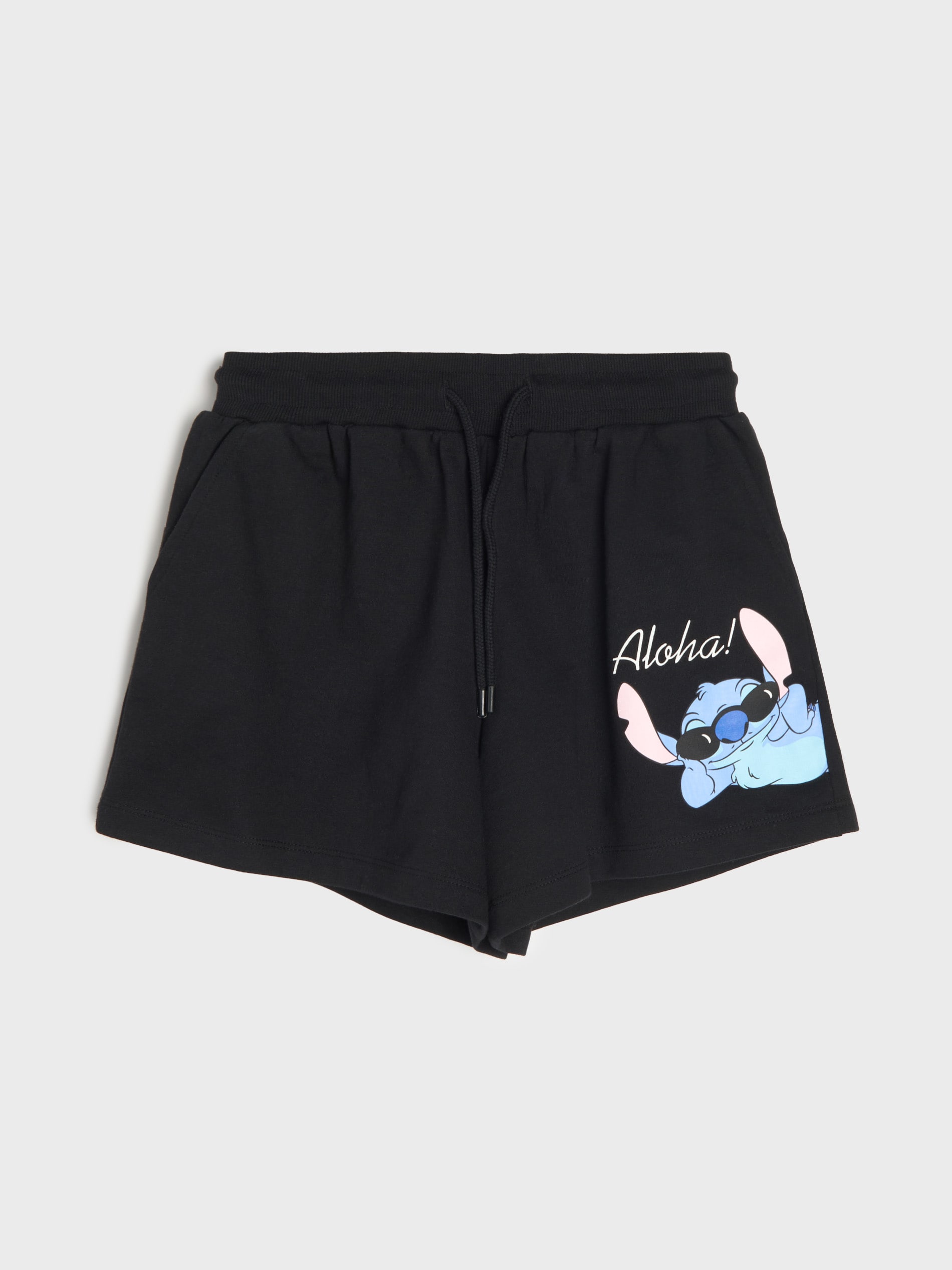Szorty loose z nadrukiem Stitch