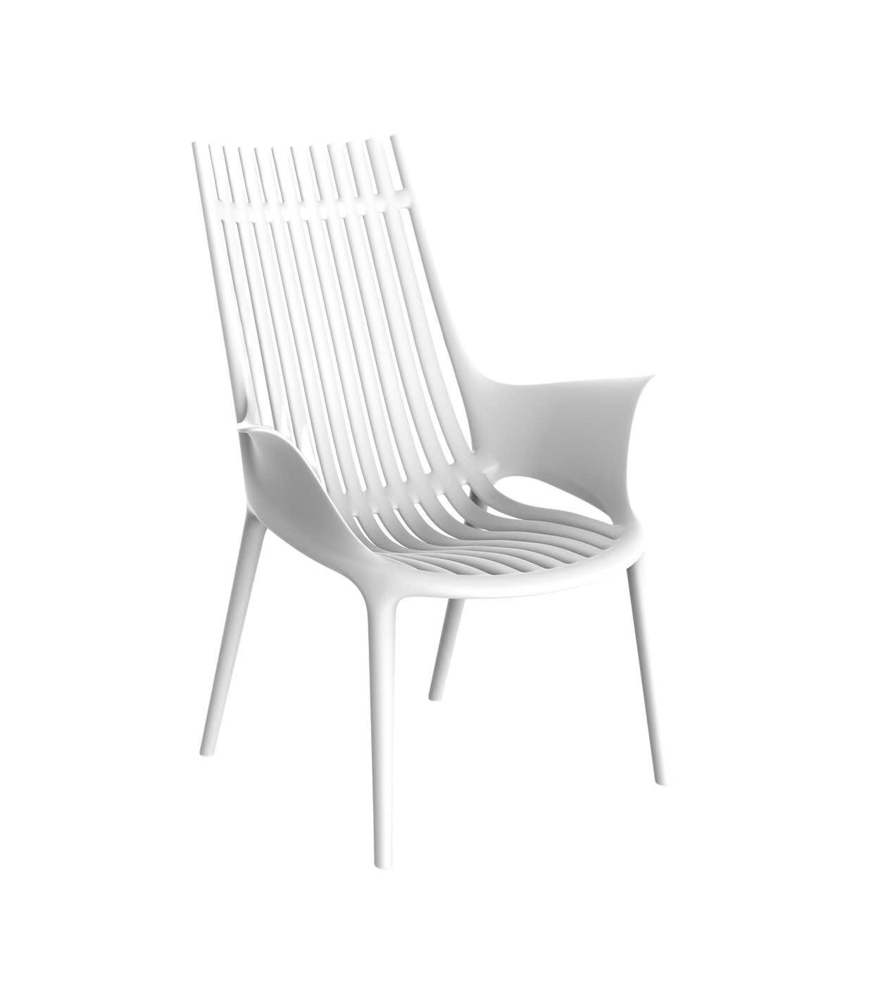IBIZA - Fauteuil Plastique blanc 72x91x67 cm