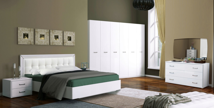 KOMODA Z 3 SZUFLADAMI Bella biały połysk płyta laminowana