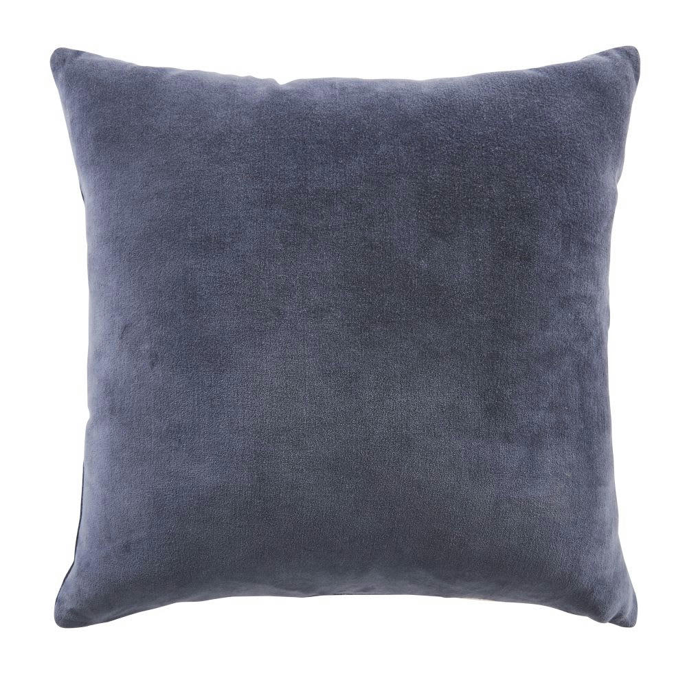 JUDSON - Coussin en velours de coton et broderies drapeau 45x45