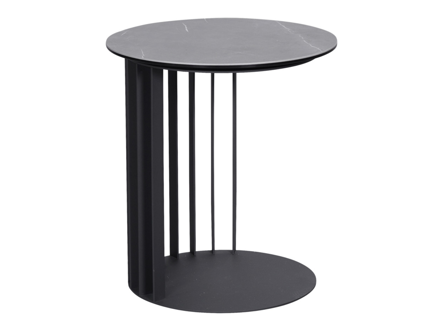 Stolik okrągły Lipari 45 cm szaro-czarny