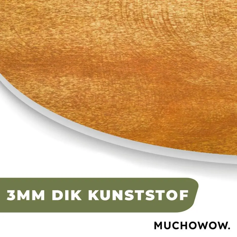 MuchoWow Wand decoratie 80x120cm IJzer Roest Goud Metaal