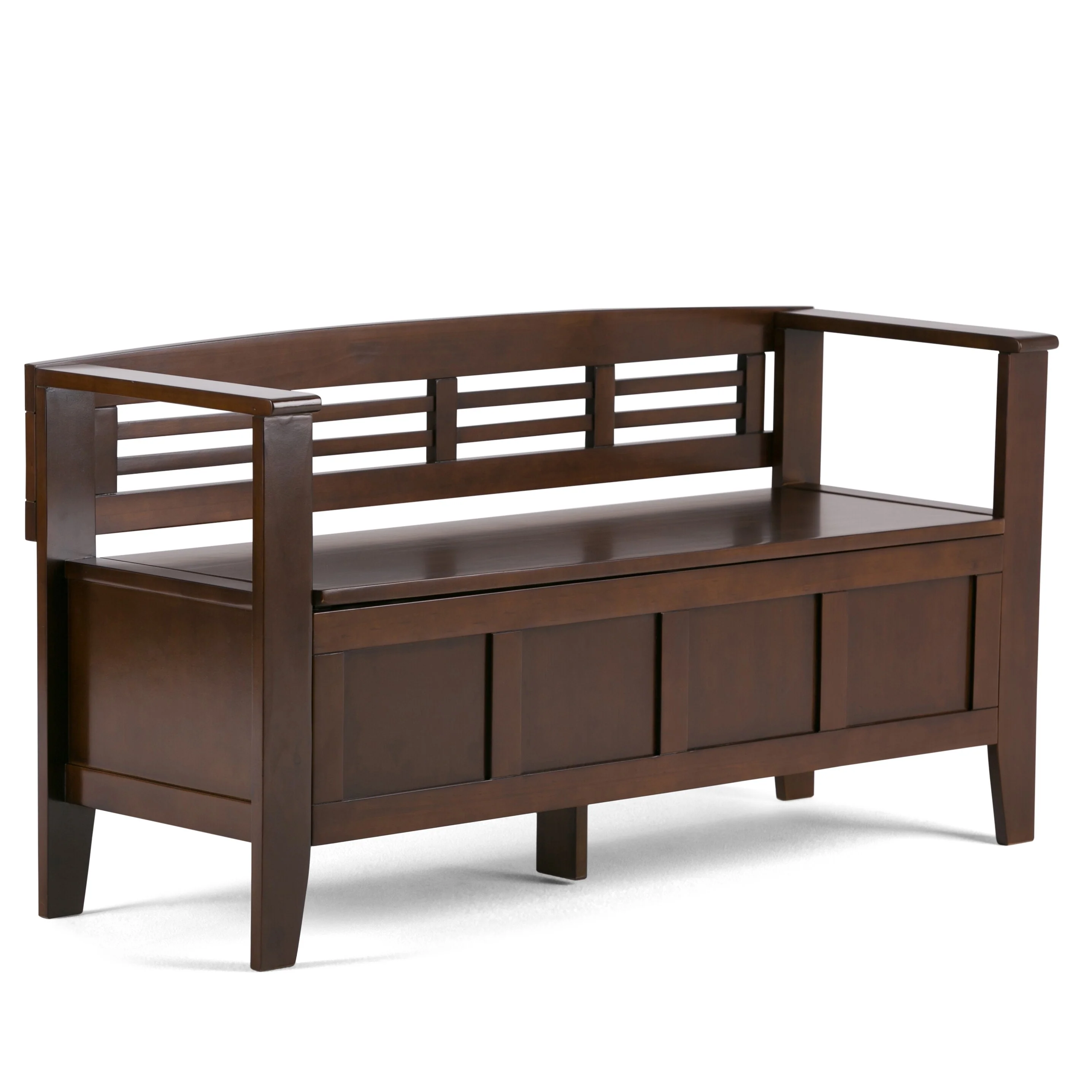 WYNDENHALL Chandler SOLID WOOD 48 inch Wide Contemporary Entryway Storage Bench - 48'' x 17'' x 25.2