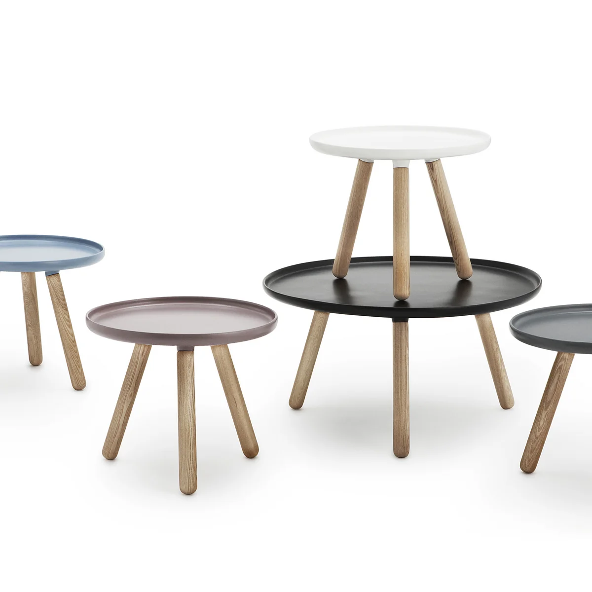 Normann Copenhagen - Tablo Ø 78 cm, weiß / natur