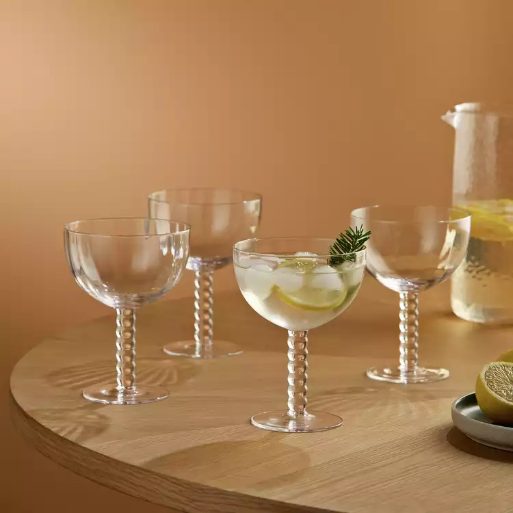 Habitat Bobbin Set of 4 Cocktail Glasses - Clear