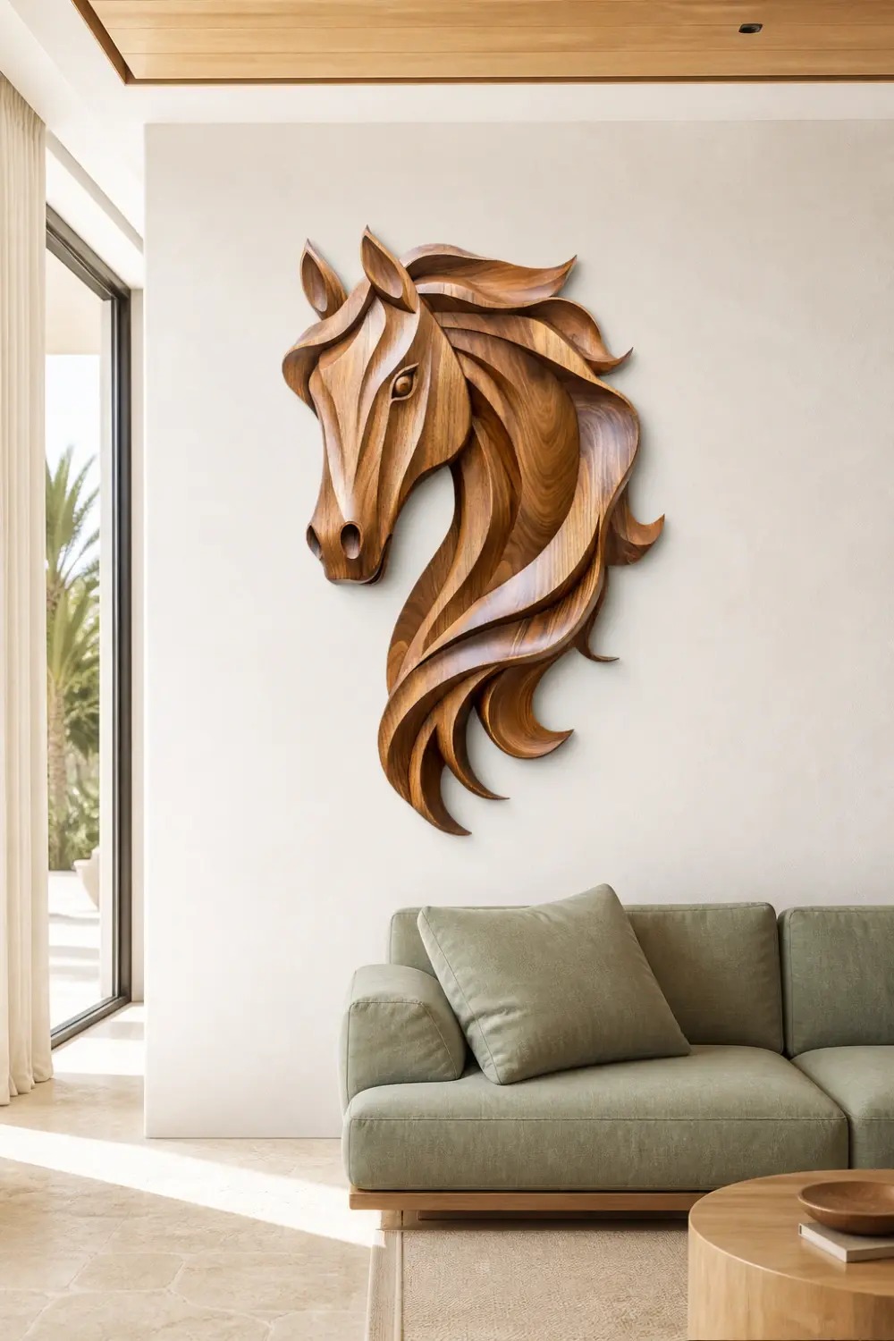 Horse Wood Relief #QA007