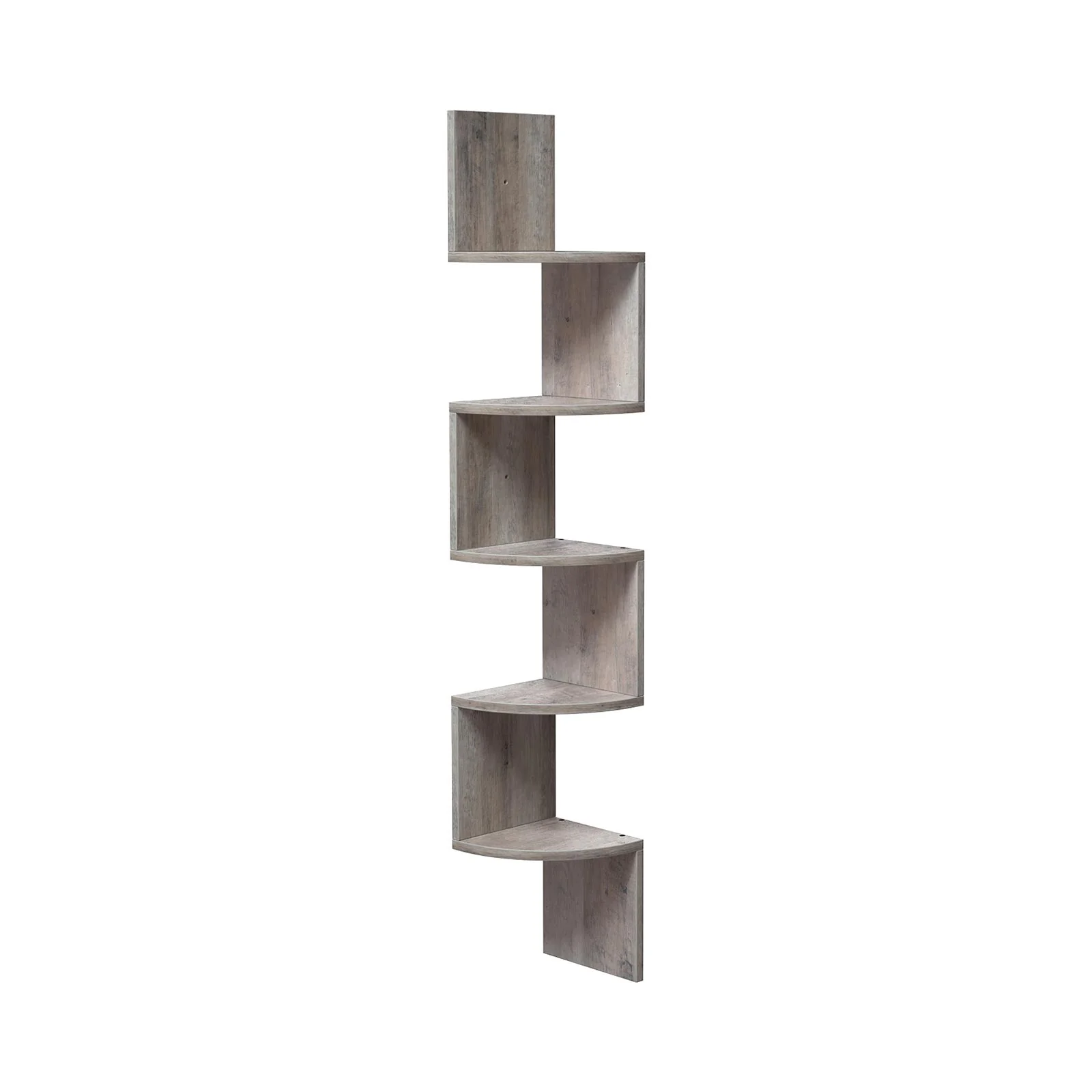Étagère d'angle à 5 niveaux en forme zigzag