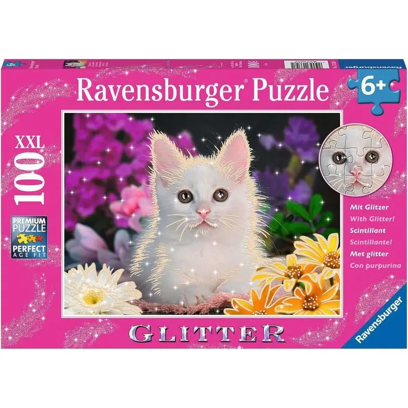 Puzzle 100-teilig Glitzerkatze